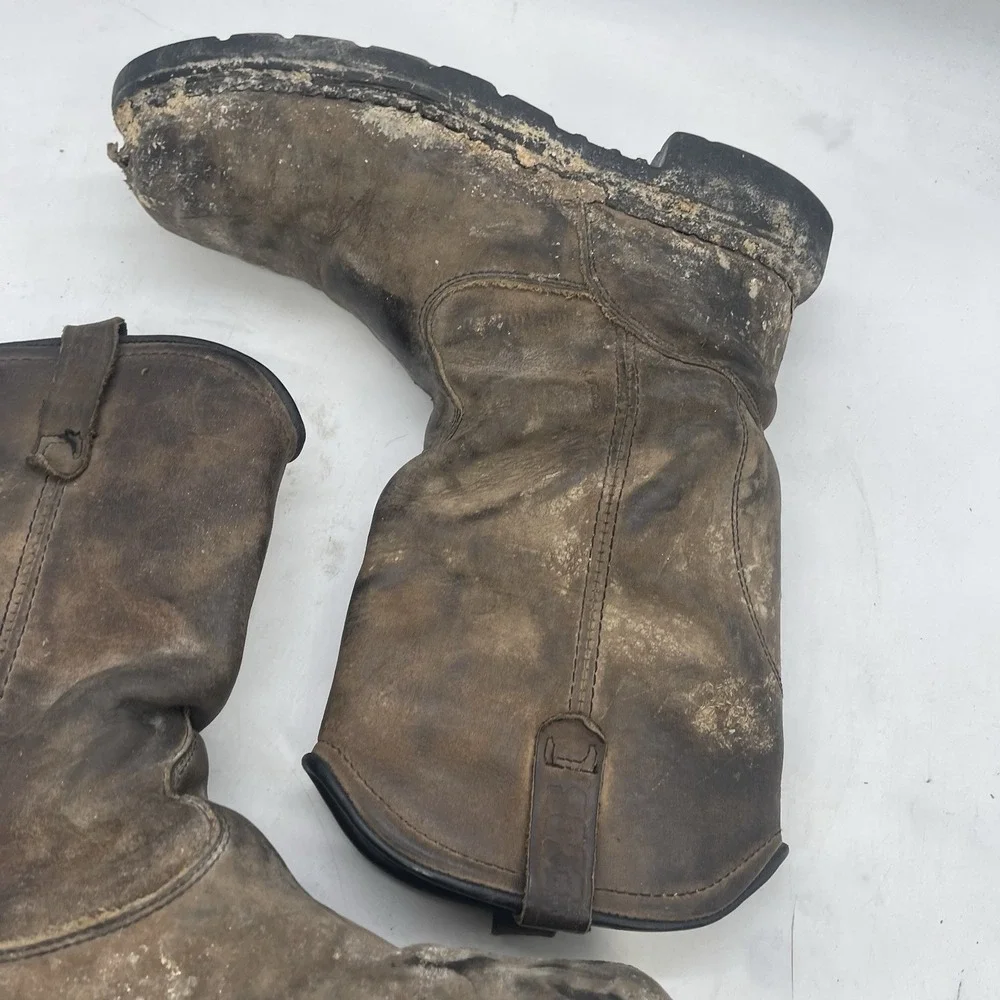 Red Wing Pecos Boots Mens 8.5 D Brown Workwear Pull On Outdoor Style 4436